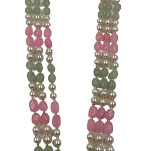 Gehna Shop Triple Semi Precious Jade Beads Neckles