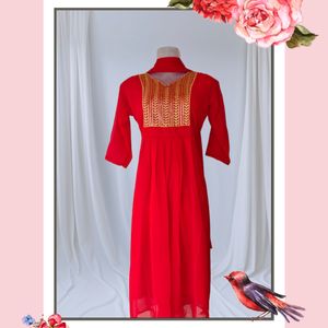 New Embroidered Kurta With Dupatta