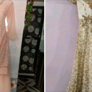 Gharara Dress With Free Cream Colour Gown