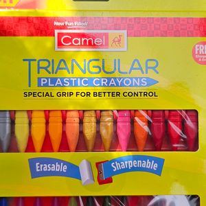 Camel Triangular Plastic Crayon