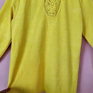 Taanz Yellow Top With Back Design