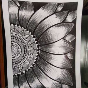 Mandala Sunflower Art