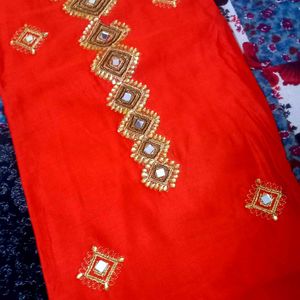 Unstitch Cotton With Bottom Dupatta Set