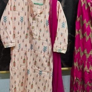 Cotton Kurti Sharara With Dupatta