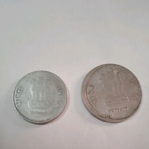 Combo Of 2 Error Coins One & Two Rs