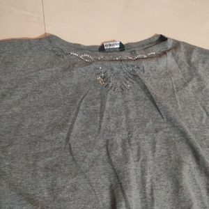 Grey Boxy Top