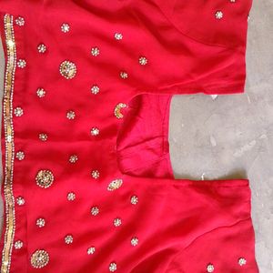 Heavy Red Saree For New Bride