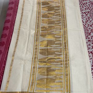 Kerala Saree With Blouse Bit