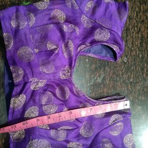 Contrance Purple Stitch Blause