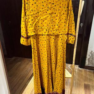 🎊TODAY ONLY🎊Yellow Bandhani Dress