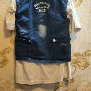 T-shirt With Denim Jacket For 10 Years Old Boy.