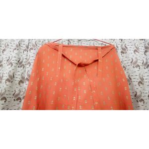 STYLISH ORANGE FULL LENGTH SKIRT FOR WOMEN