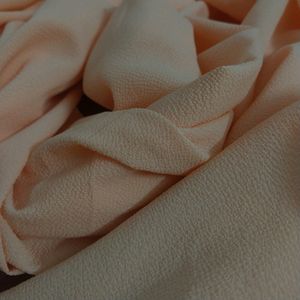 Peach Colour Bubble Textured Chiffon Hija