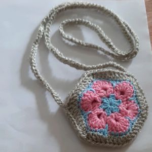 Crochet Hexagon Small Bag