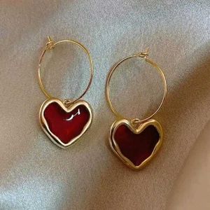 Korean Heart Shape Hoop Earrings 💗