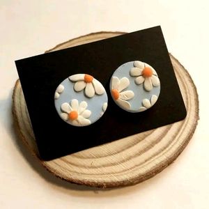 Clay Flower Earring No 11