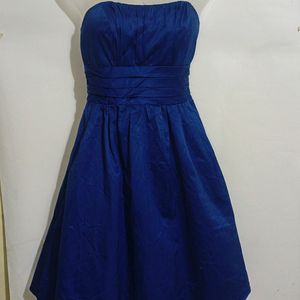 BEAUTIFUL NAVU BLUE SATIN DRESS