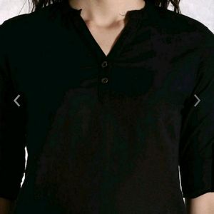 ROADSTER Black Rollup Sleeves Shirt