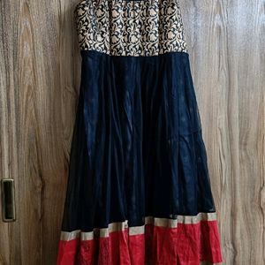 Festive Black Sleeveless Anarkali