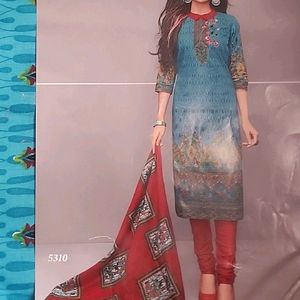 Pure Cotton Salwar Suit Material With Dupatta