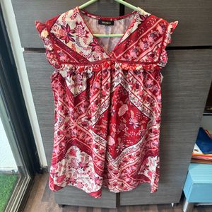 Red Floral Awesome Dress