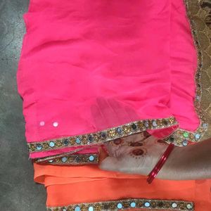 Mirror Work Saree