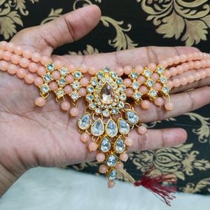 Jewellery Set (Peach Colour) Super Discount