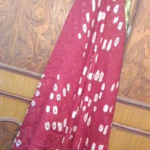 Golden And Maroon Plazo Suit With Dupatta