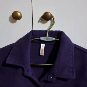 Purple Woolen Shacket