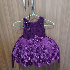 Designer 1st Birthday Frock  6-12months