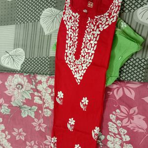 Chikenkari Short Kurti