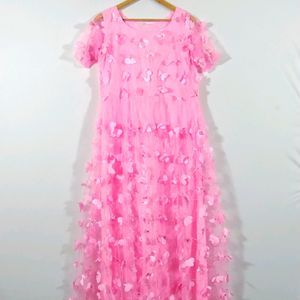 Butterfly Pink Ethnic Gown