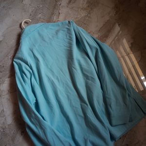 Oversized Sky-blue Shacket