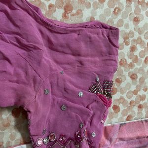 Saree Blouse Pink Color