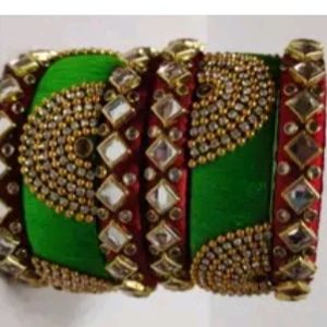 New Silk Thread Bangles Set