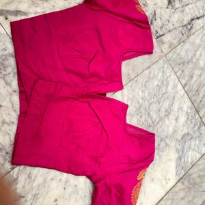 Stitched Pink Color Blouse