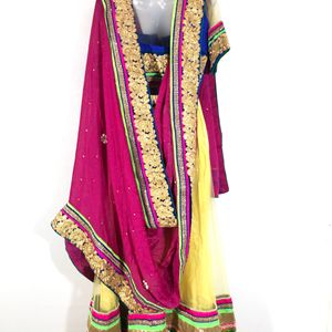 Multi Coloured Lehenga Choli Set(Women’s)