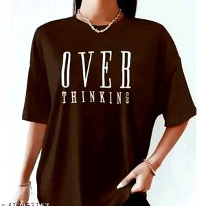 Coffee Brown Round Neck Half Sleeves T-shirt