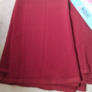 Pure Georgette Sarees Maroon At 600 Rs Only