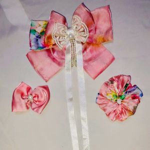 Korean bow Hair Clip Combo