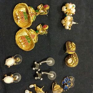 Combo Of Beautiful 8  Pairs Ear Rings