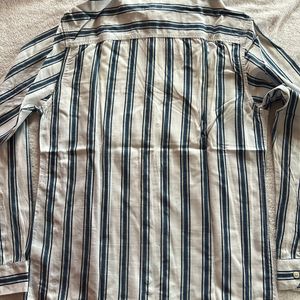 Men Spykar White Blue Stripped Shirt