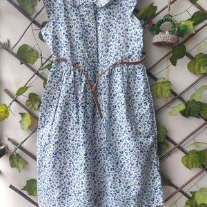 Printed Frock With Belt