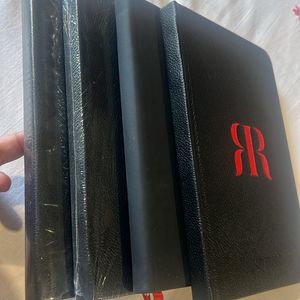 4 Leather Bound Diaries- New Condition