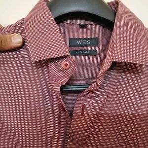 Westside red textured shirt