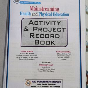 Physical Education Project Book