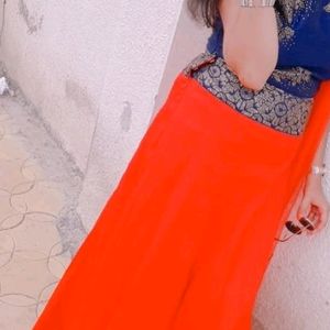 Carrot Red Lehenga