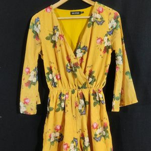 Yellow Floral Jumpsuit