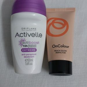 Oriflame Peach Glow Perfecter & Roll On Deodorant