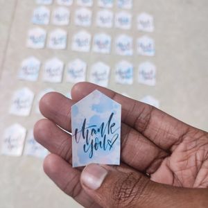 Thank You Stickers Pentagon Shape ((PACK Of 36))